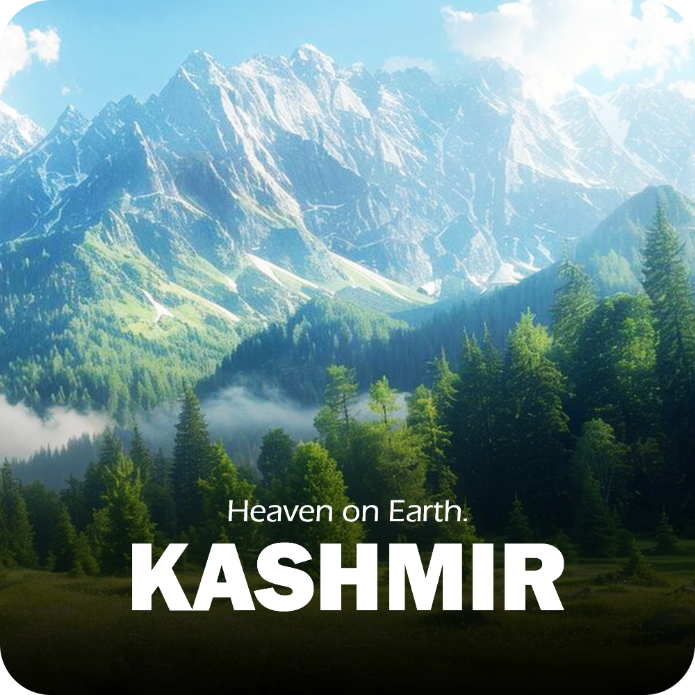 A vibrant scene from Kashmir